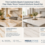 Two Cambria Quartz Colors for Warm Kitchens
